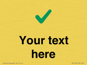 Custom plain background, green tick sign